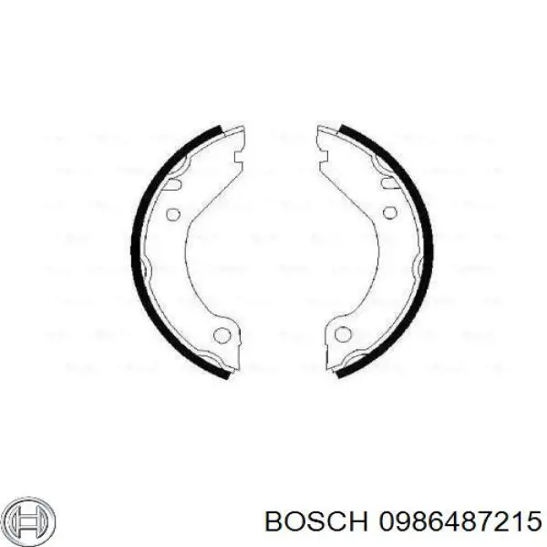 Колодки ручника (стояночного тормоза) Bosch 0986487215