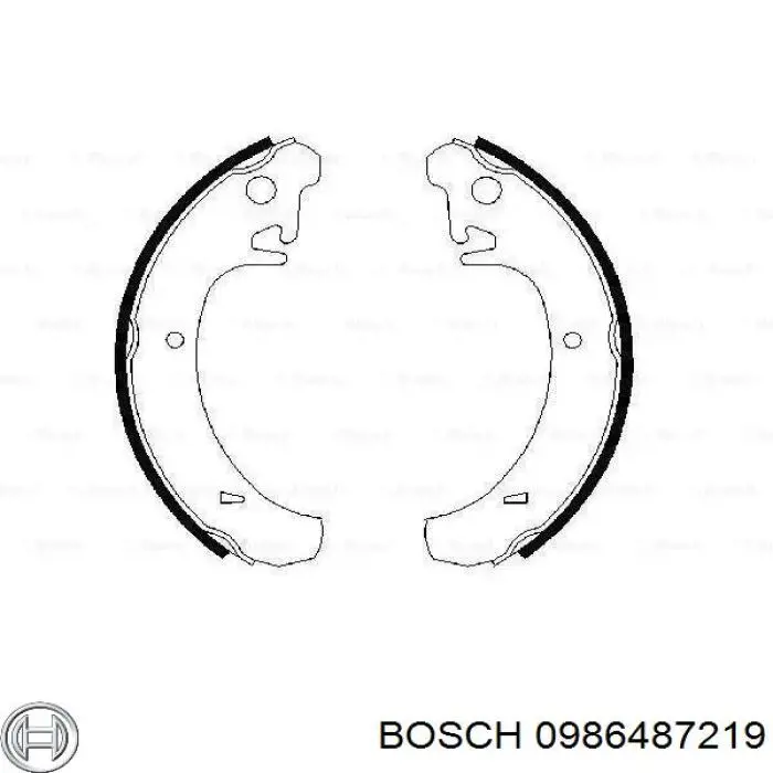 0986487219 Bosch колодки тормозные задние барабанные