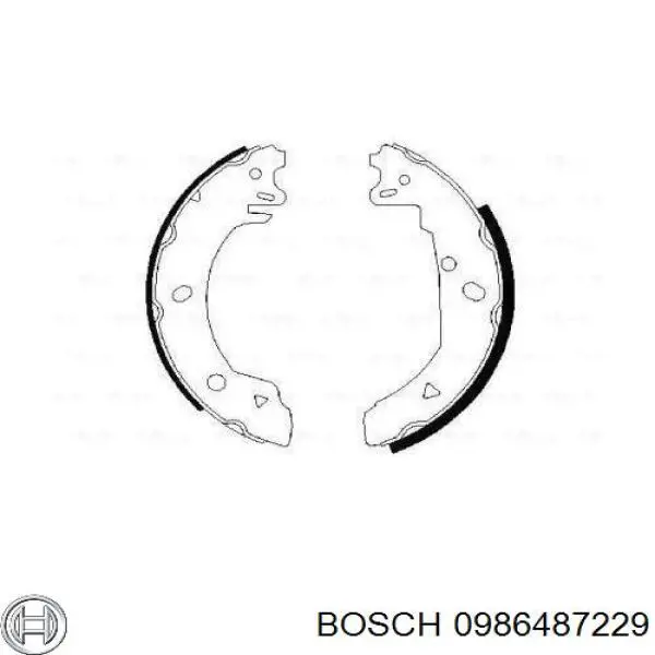 Задние барабанные колодки 0986487229 Bosch