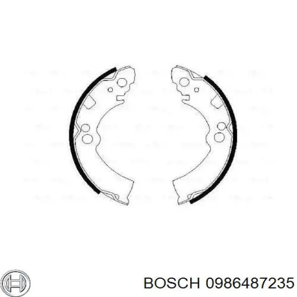 0986487235 Bosch колодки тормозные задние барабанные