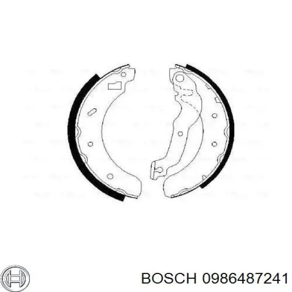 Задние барабанные колодки 0986487241 Bosch