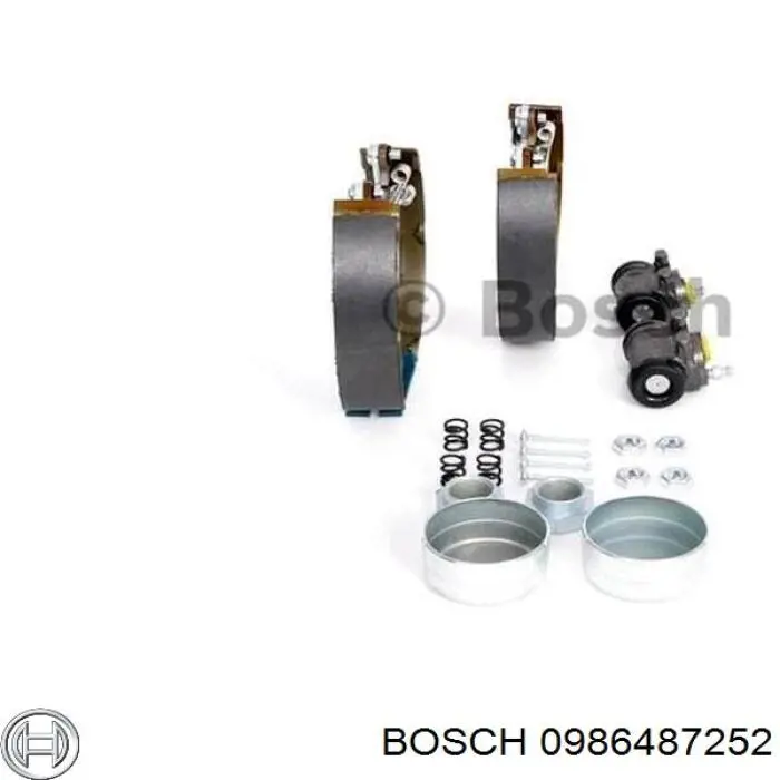 Задние барабанные колодки 0986487252 Bosch