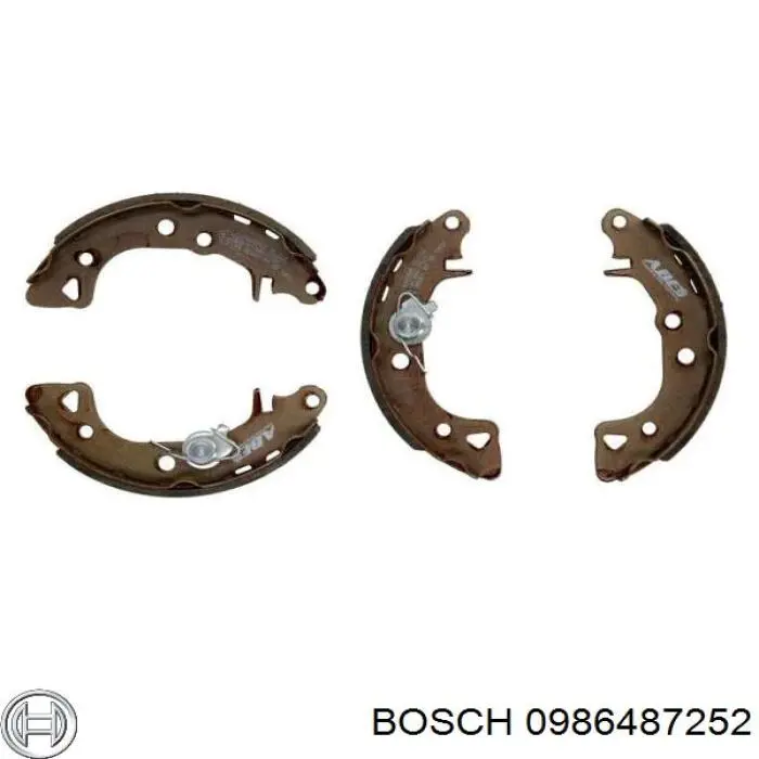 Тормоза рабочие задние ножные и тормозные барабаны Bosch 0986487252 цена, от 22.99 USD
