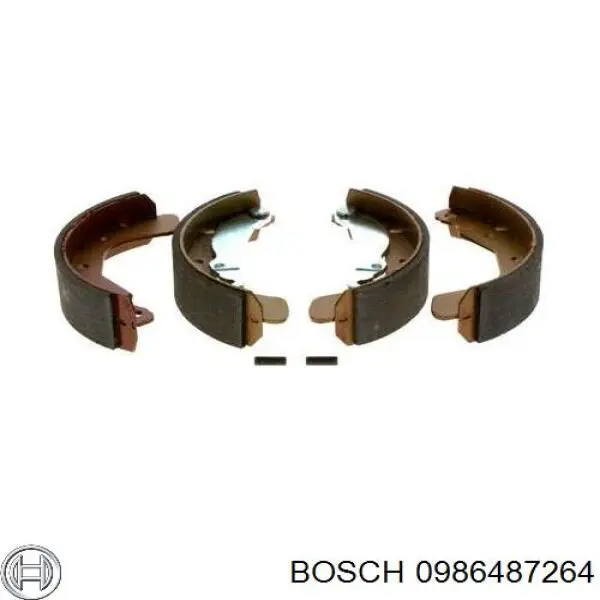 Zapatas de frenos de tambor traseras 0986487264 Bosch