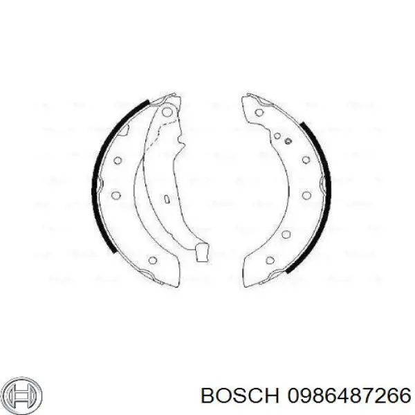 Задние барабанные колодки 0986487266 Bosch