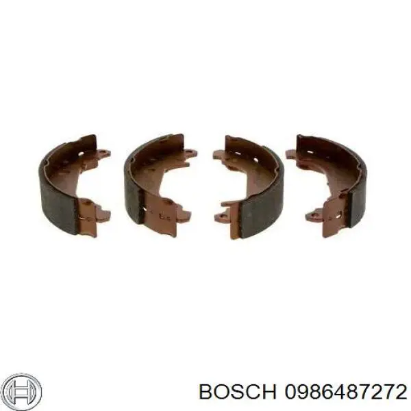 0986487272 Bosch колодки тормозные задние барабанные