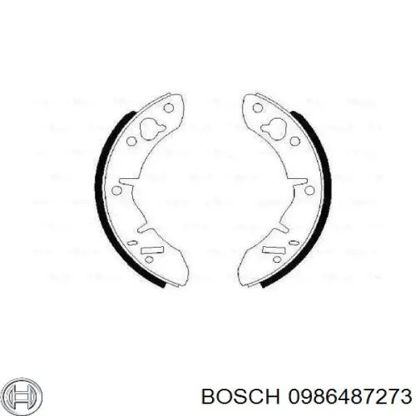 Задние барабанные колодки 0986487273 Bosch