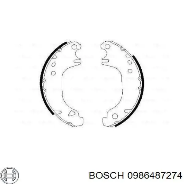 Задние барабанные колодки 0986487274 Bosch