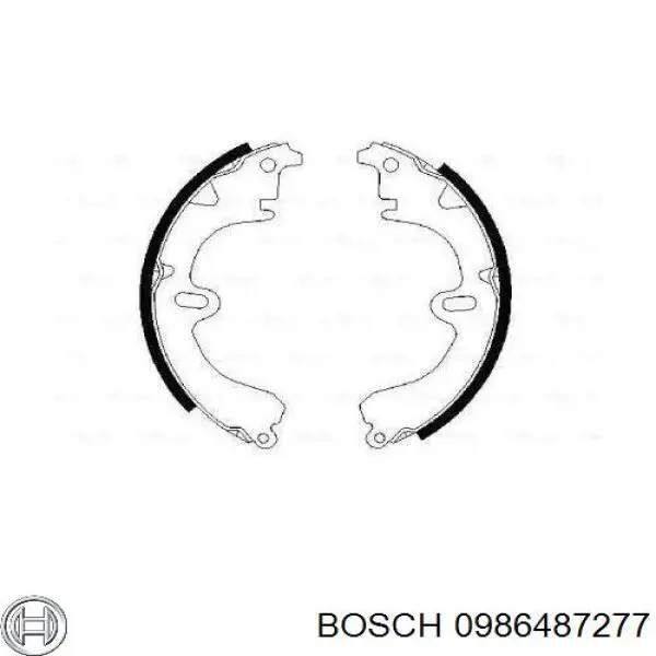 Задние барабанные колодки 0986487277 Bosch