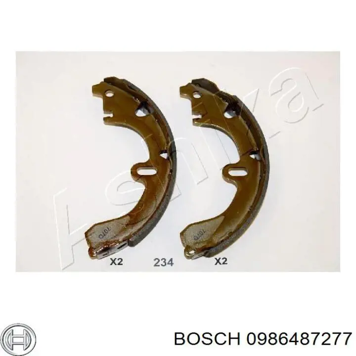 Задние барабанные колодки 0986487277 Bosch