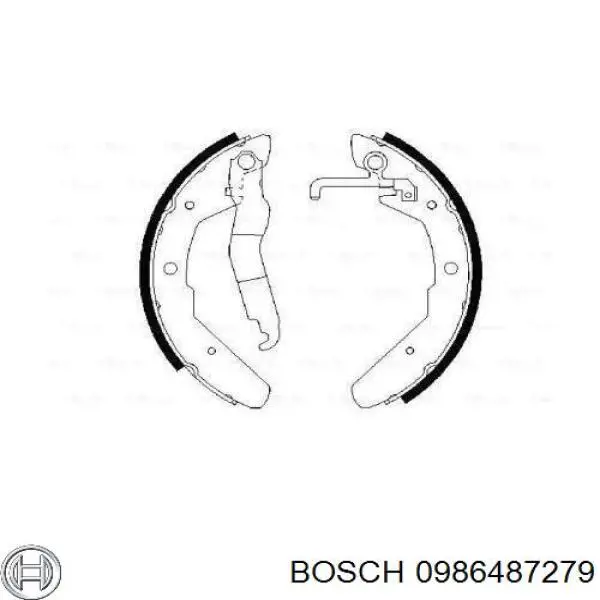 Задние барабанные колодки 0986487279 Bosch