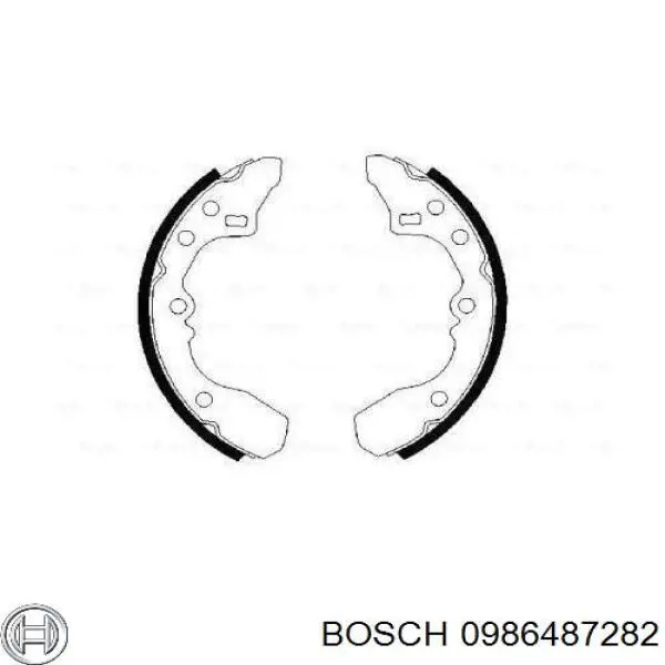 0 986 487 282 Bosch задние барабанные колодки