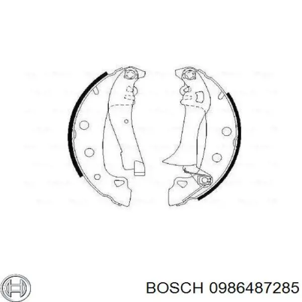 Задние барабанные колодки 0986487285 Bosch