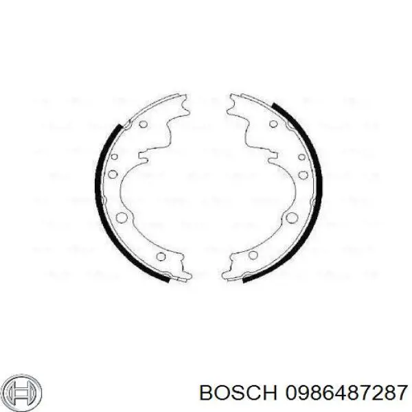 Задние барабанные колодки 0986487287 Bosch