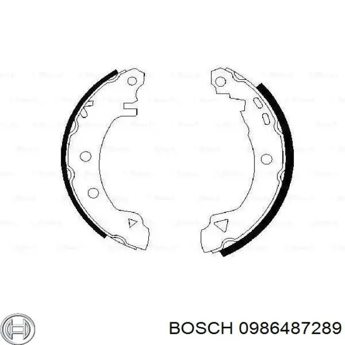 0986487289 Bosch колодки тормозные задние барабанные