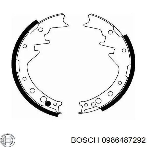 0986487292 Bosch Барабанные тормозные колодки