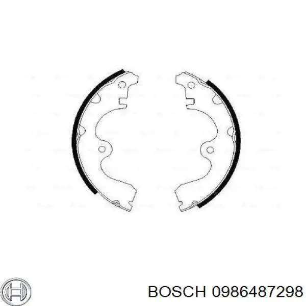 Задние барабанные колодки 0986487298 Bosch