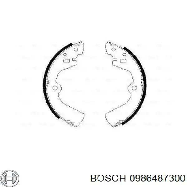 Задние барабанные колодки 0986487300 Bosch