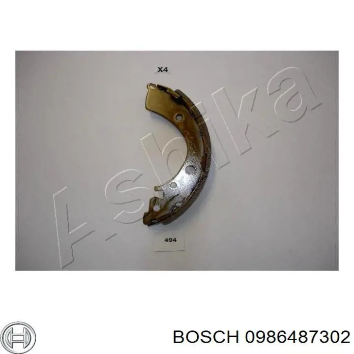 0986487302 Bosch Барабанные тормозные колодки