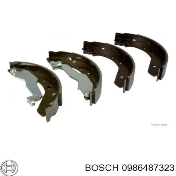 Zapatas de frenos de tambor traseras 0986487323 Bosch