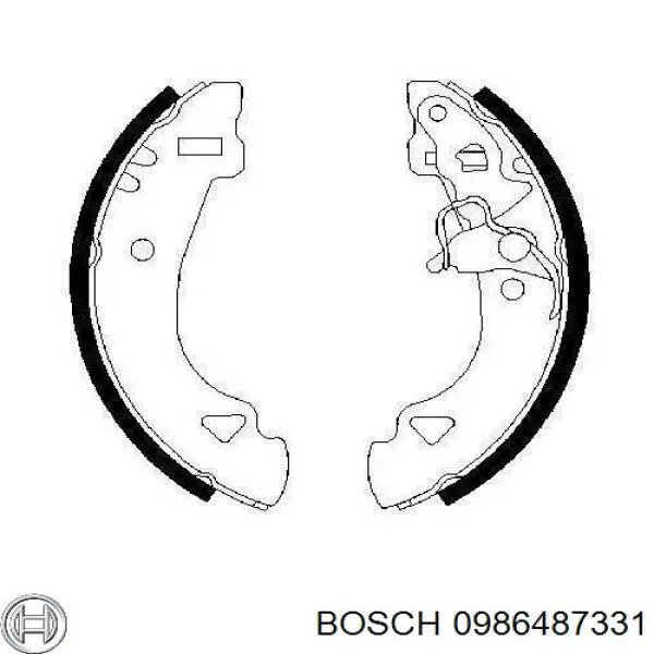 0986487331 Bosch колодки тормозные задние барабанные