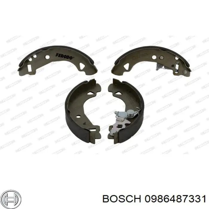 Задние барабанные колодки 0986487331 Bosch