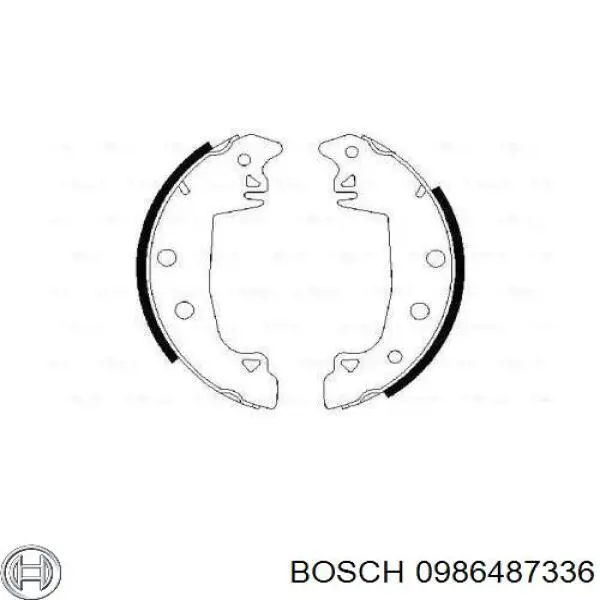 Задние барабанные колодки 0986487336 Bosch