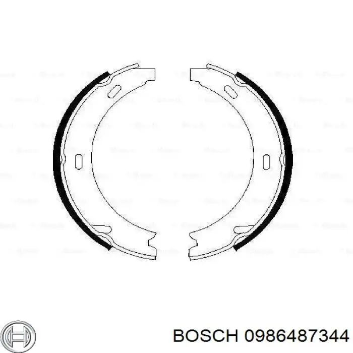 Колодки ручника (стояночного тормоза) Bosch 0986487344