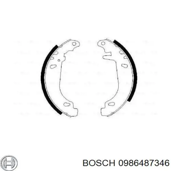 0986487346 Bosch колодки тормозные задние барабанные