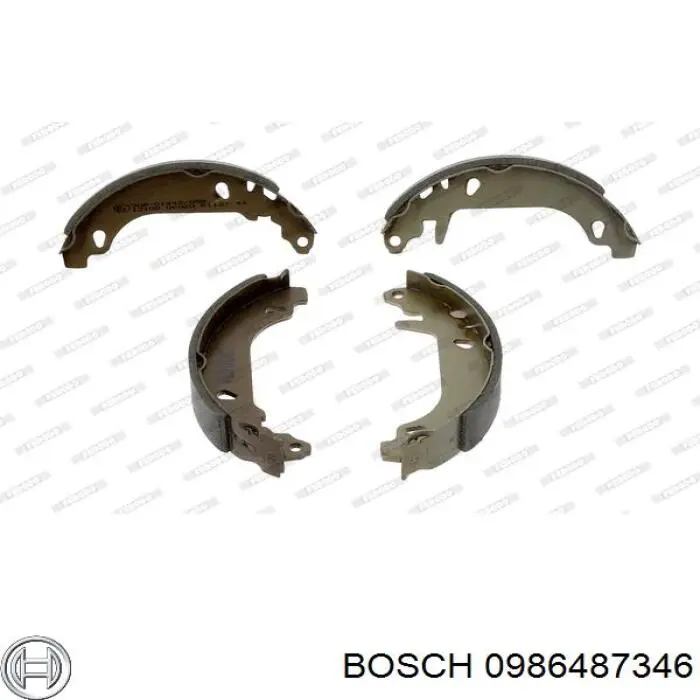 Zapatas de frenos de tambor traseras 0986487346 Bosch