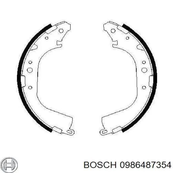 Zapatas de frenos de tambor traseras 0986487354 Bosch