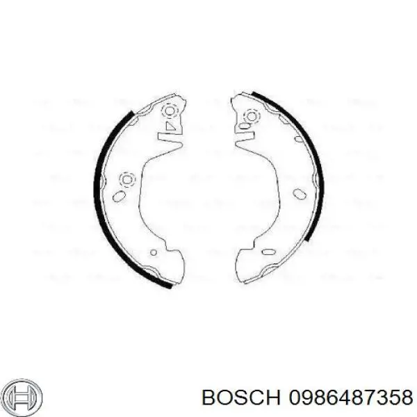 Задние барабанные колодки 0986487358 Bosch