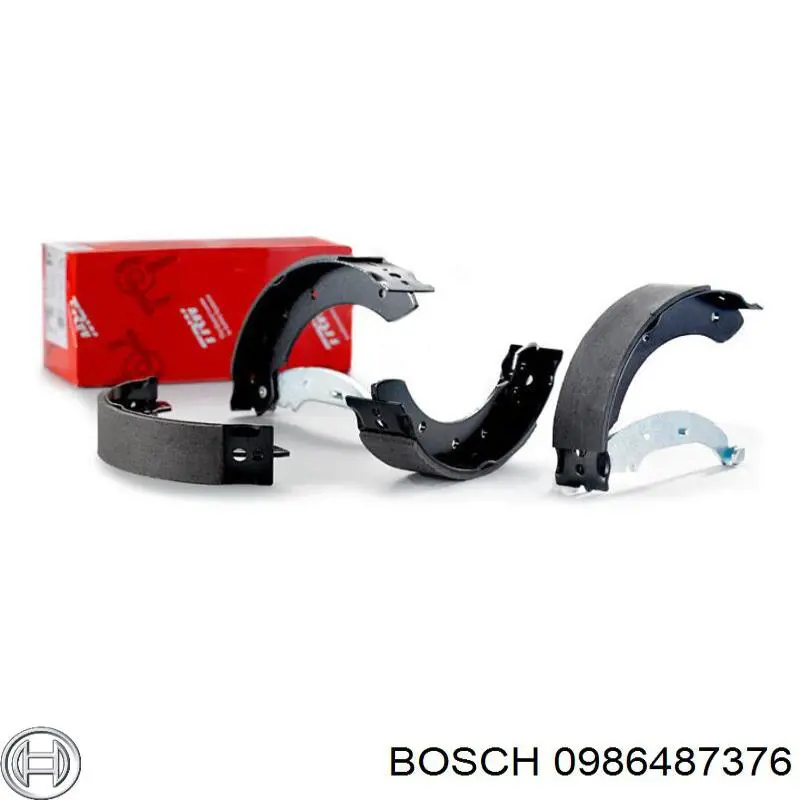 Купить 0986487376 Bosch Задние барабанные тормозные колодки
