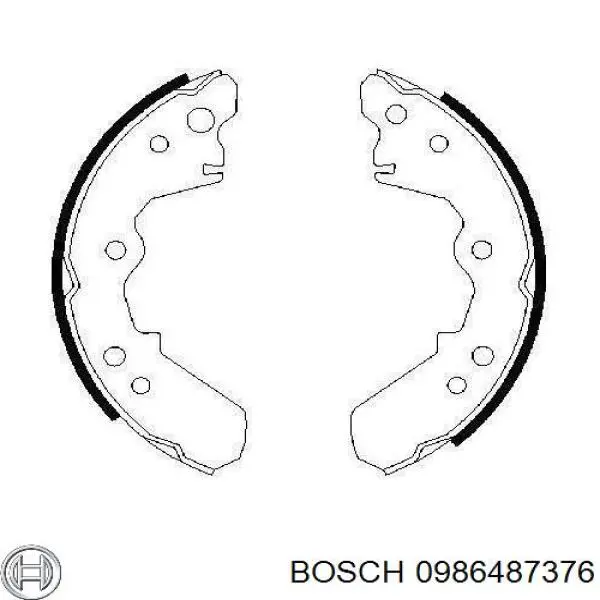 Zapatas de frenos de tambor traseras 0986487376 Bosch