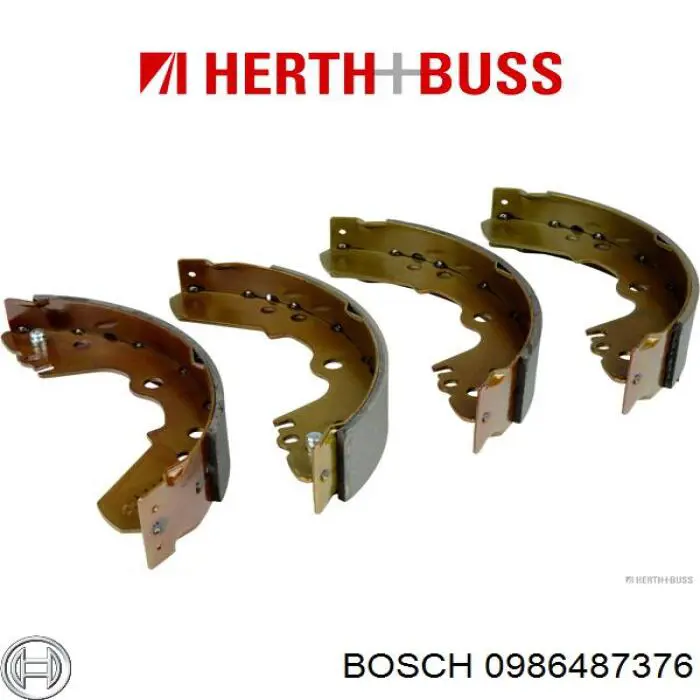 0986487376 Bosch Барабанные тормозные колодки