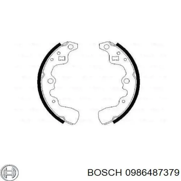 Задние барабанные колодки 0986487379 Bosch