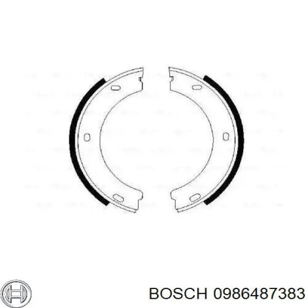 Задние барабанные колодки 0986487383 Bosch