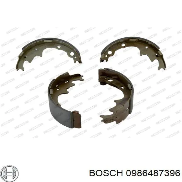 Zapatas de frenos de tambor traseras 0986487396 Bosch