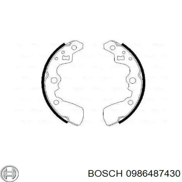 0 986 487 430 Bosch колодки тормозные задние барабанные