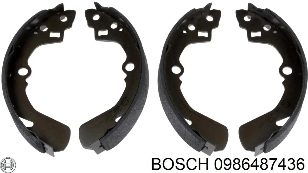 Zapatas de frenos de tambor traseras 0986487436 Bosch