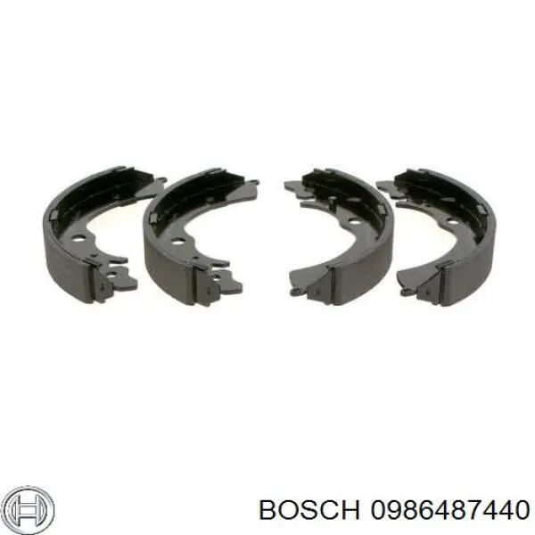 Zapatas de frenos de tambor traseras 0986487440 Bosch