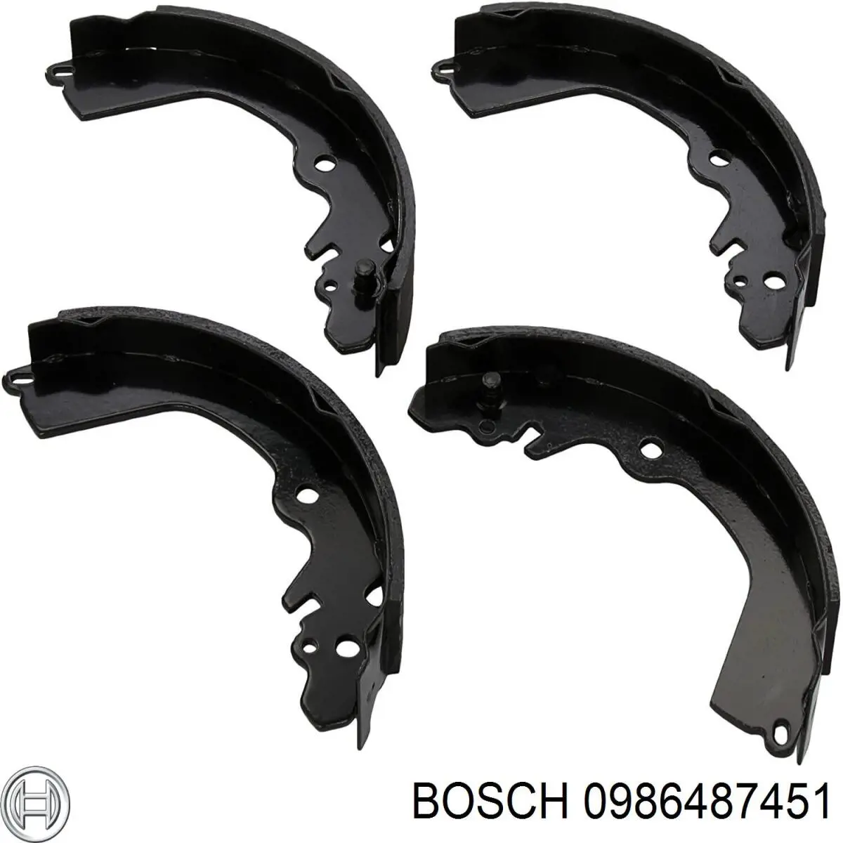 Zapatas de frenos de tambor traseras 0986487451 Bosch