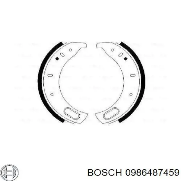 Передние барабанные колодки 0986487459 Bosch