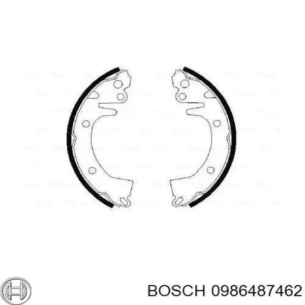 Задние барабанные колодки 0986487462 Bosch