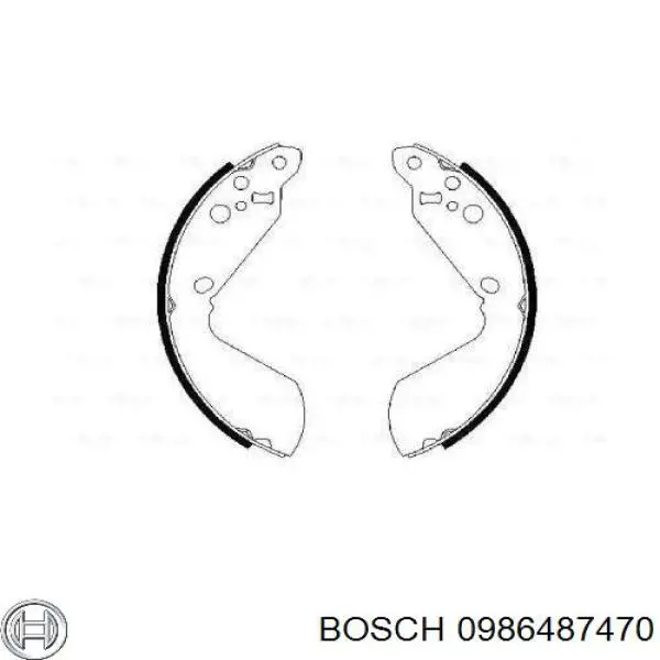 Задние барабанные колодки 0986487470 Bosch