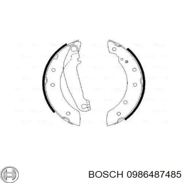 Задние барабанные колодки 0986487485 Bosch