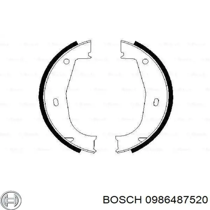 Колодки ручника (стояночного тормоза) Bosch 0986487520