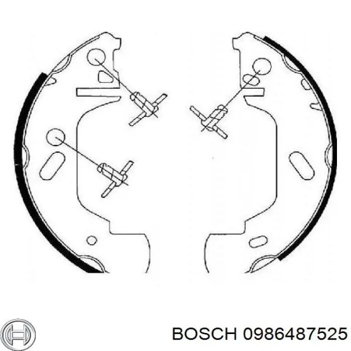 Тормоза рабочие задние ножные и тормозные барабаны Bosch 0986487525 цена, от 33.57 USD