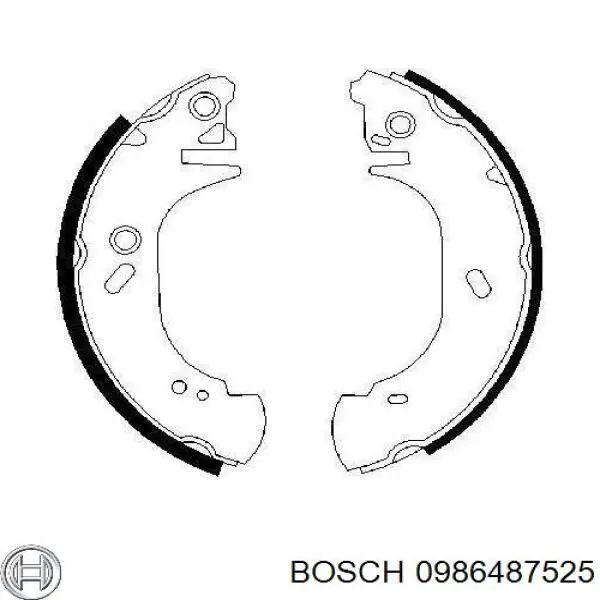 Задние барабанные колодки 0986487525 Bosch