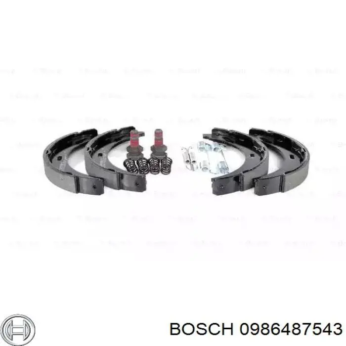 0986487543 Bosch колодки ручника (стояночного тормоза)
